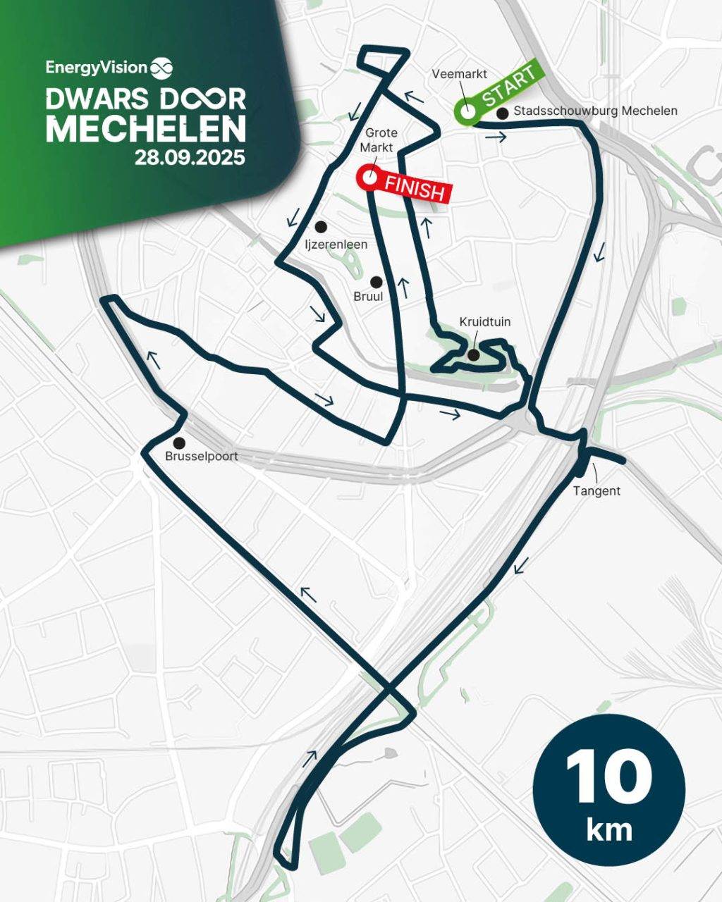 Parcours Dwars door Mechelen - 10km